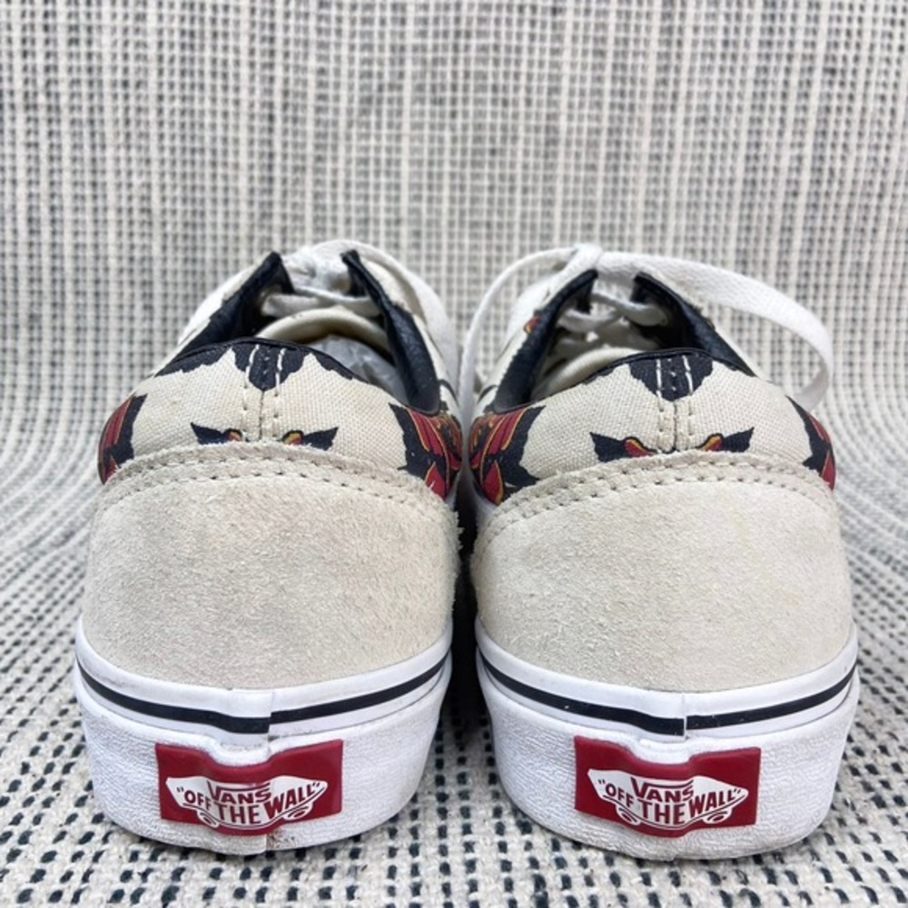Vans‎ Old Skool Mary Rand Floral Rose Skate Shoes Sneakers Size 6 Ivory Low Top - Picture 4 of 8